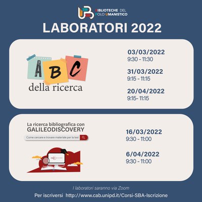 Laboratori Marzo-Aprile 2022